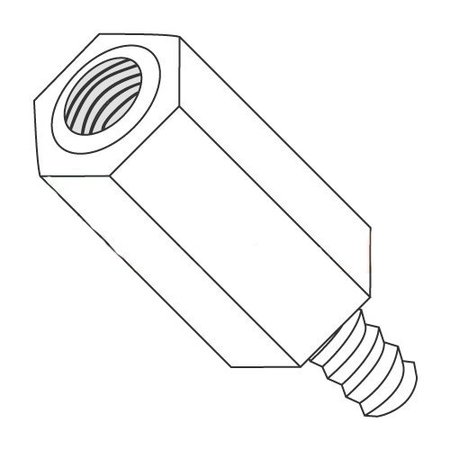 NEWPORT FASTENERS Hex Standoff, #4-40 Thrd Sz, Nylon Natural, 1/4" Hex W, 1000 PK 622863